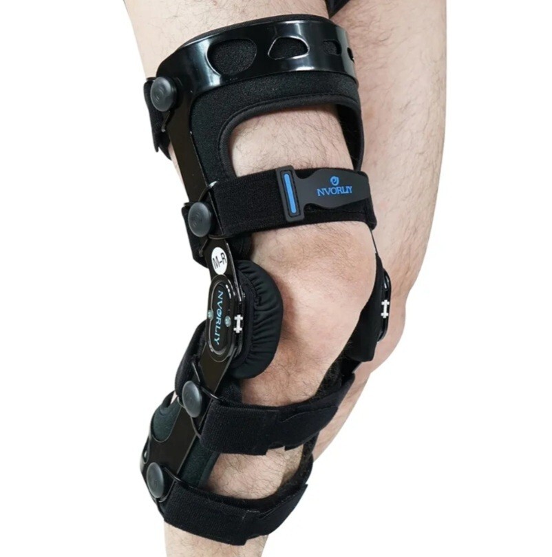 NVORLIY Hinged Knee Brace ROM Right / XL Adjustable NEW