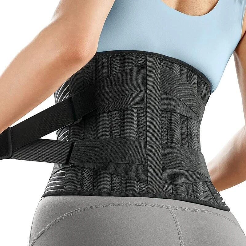 Men Women Waist Trainer Spine Brace Girdle Lumbar Support Belt Orthotics Band US