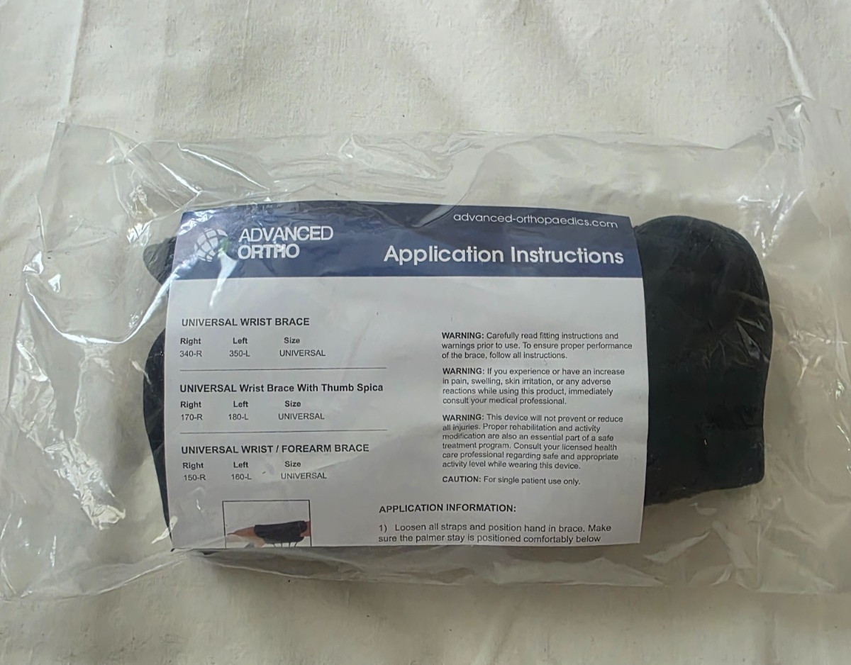 Advanced Ortho Universal Left 350-L Brace New In Package Black- FREE SHIPPING!!