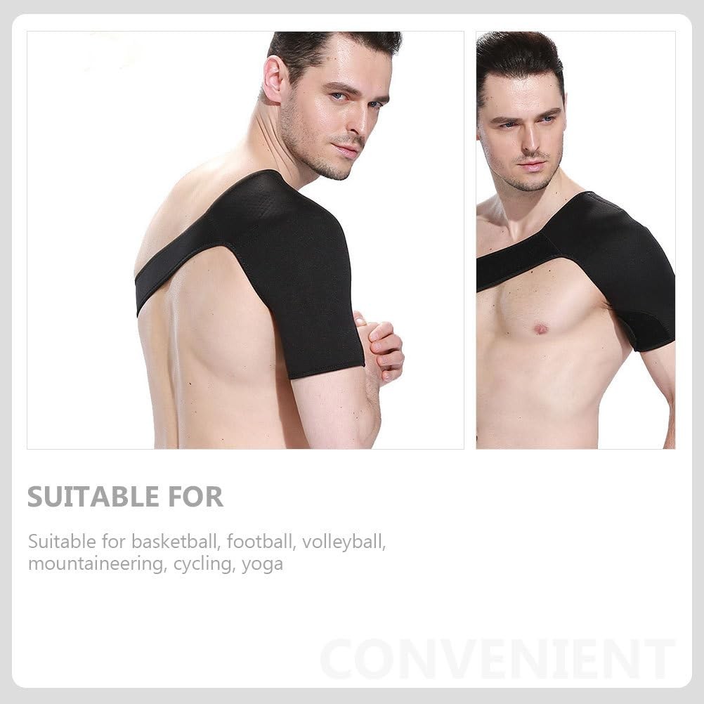 Healvian Professional Shoulder Support Strap Portable Fixing 66X24X1CM, Black