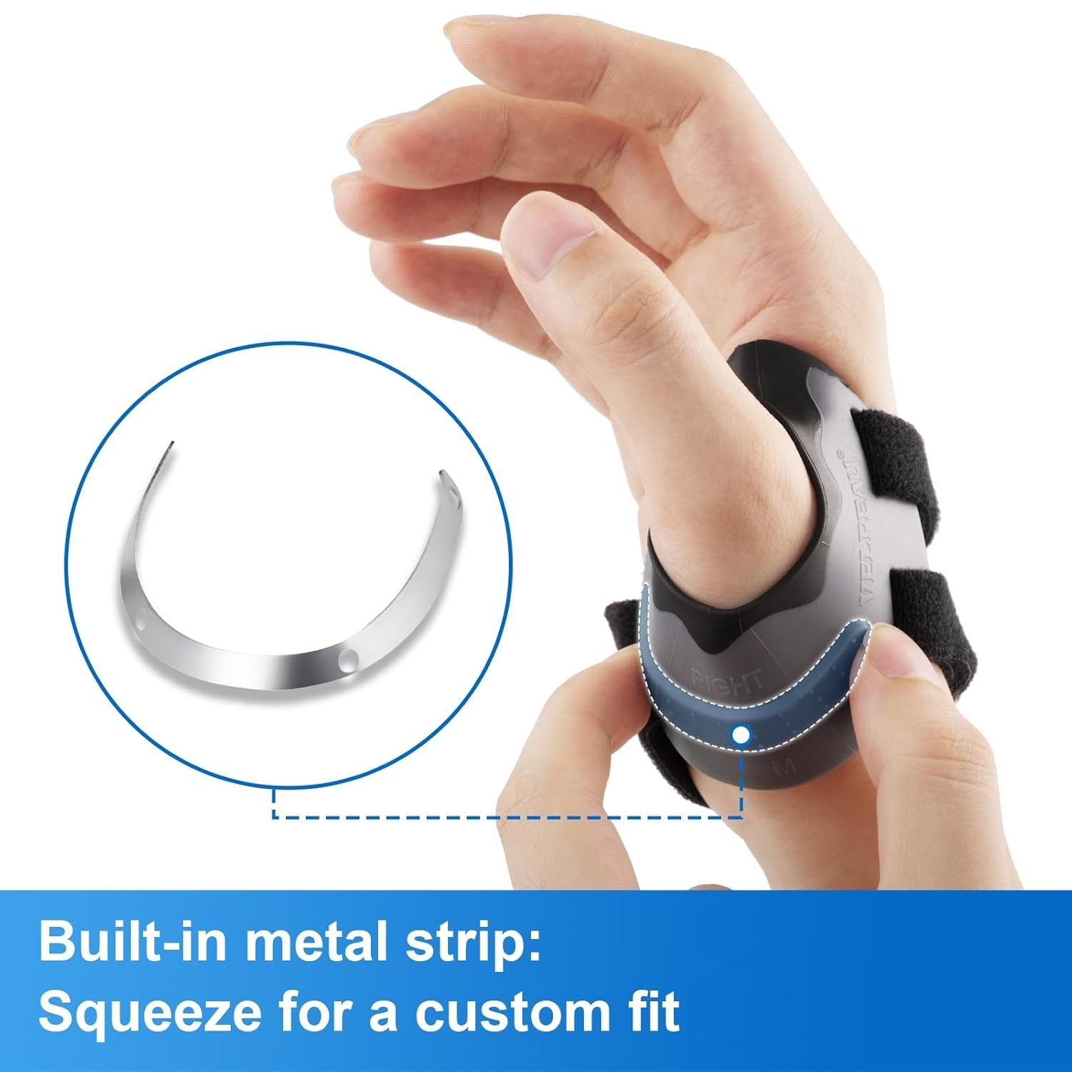 Thumb Compression Sleeve Brace for CMC Joint Stability – Right Hand, Medium Size