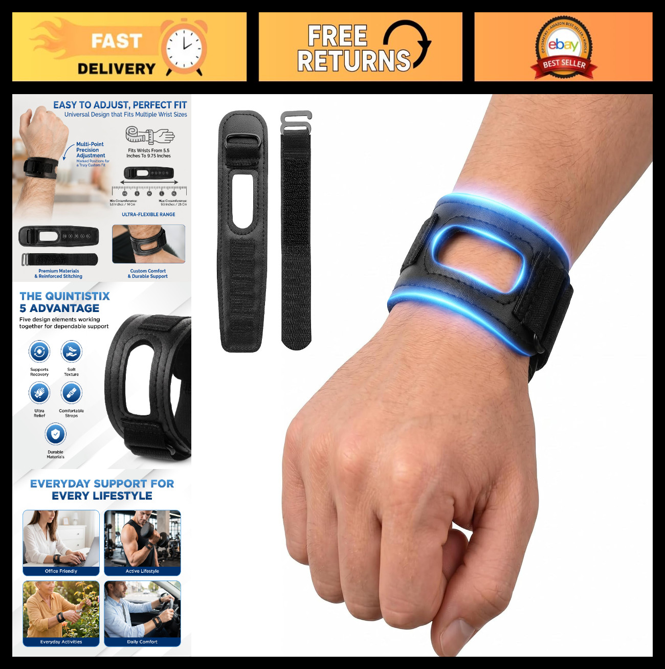 Wrist Brace for TFCC Tears & Ulnar Pain Relief | Support for ECU Tendonitis, Ner