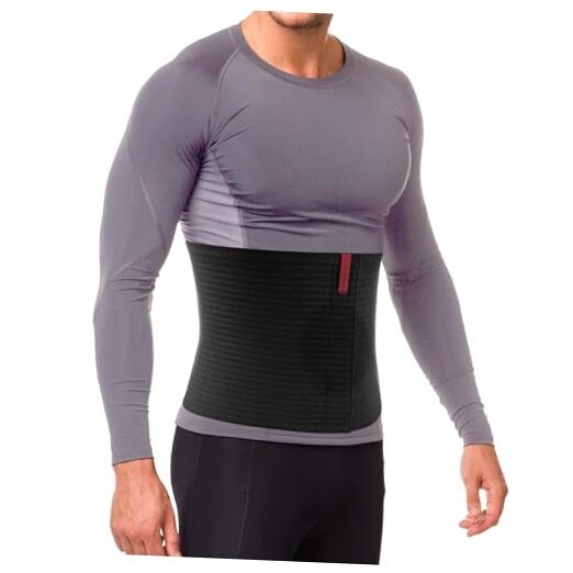 Premium Umbilical Hernia Belt for Men and Women / 10.25″ S/M (up to 32″) Black