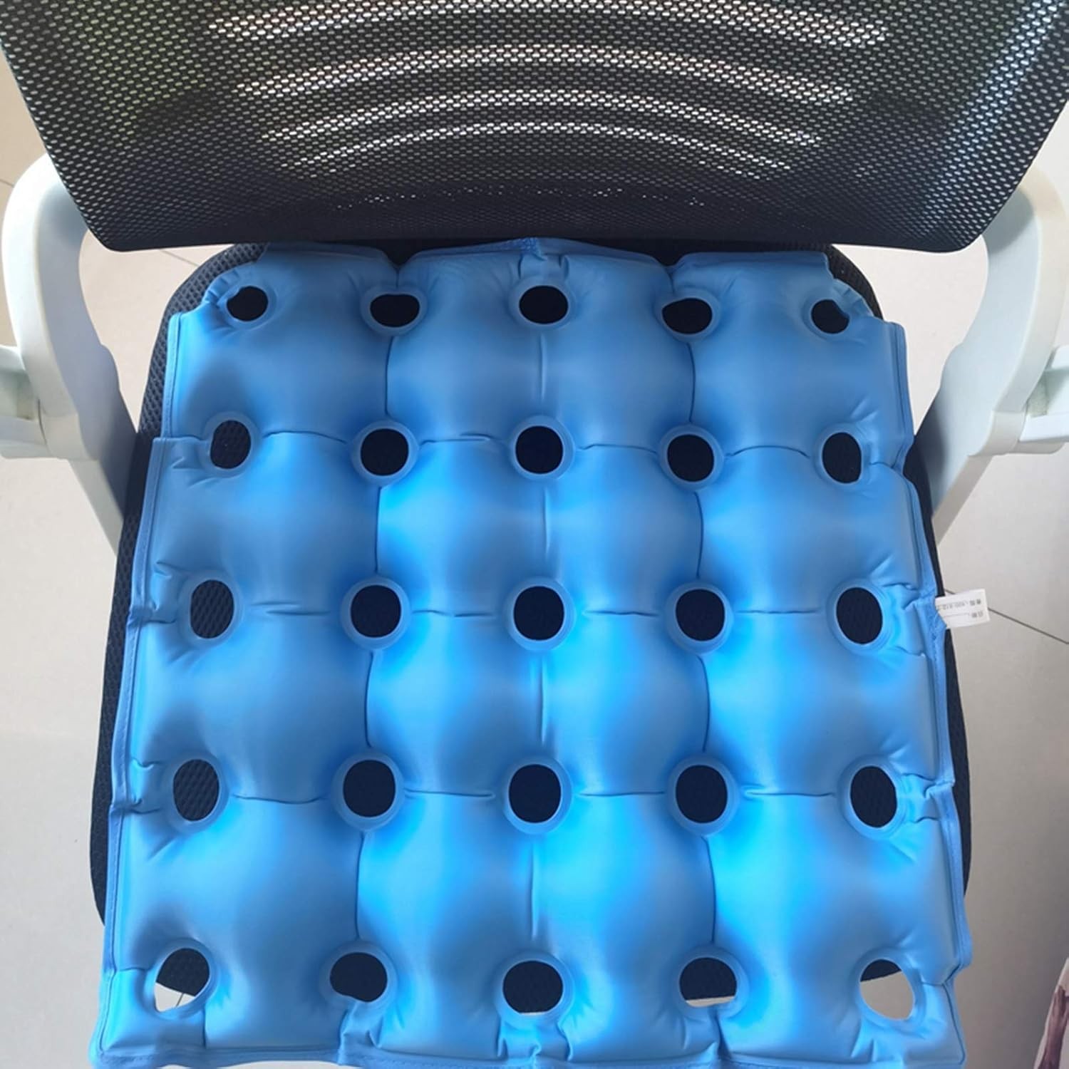 TURNSOLE Waffle Cushion for Pressure Sores Chair – 1 Count (Pack of 1), Blue
