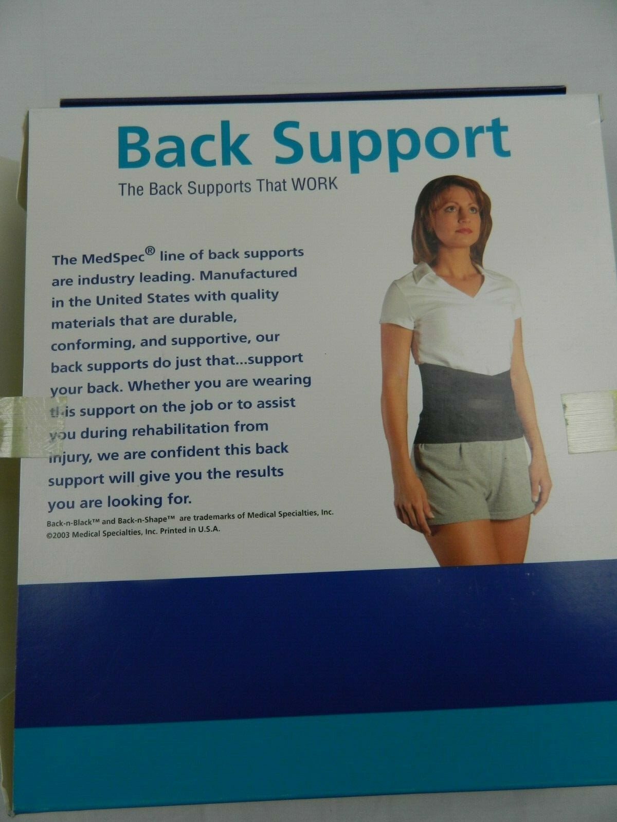 MED SPEC 163202 – BACK-N-BLACK BACK SUPPORT SMALL S BLACK