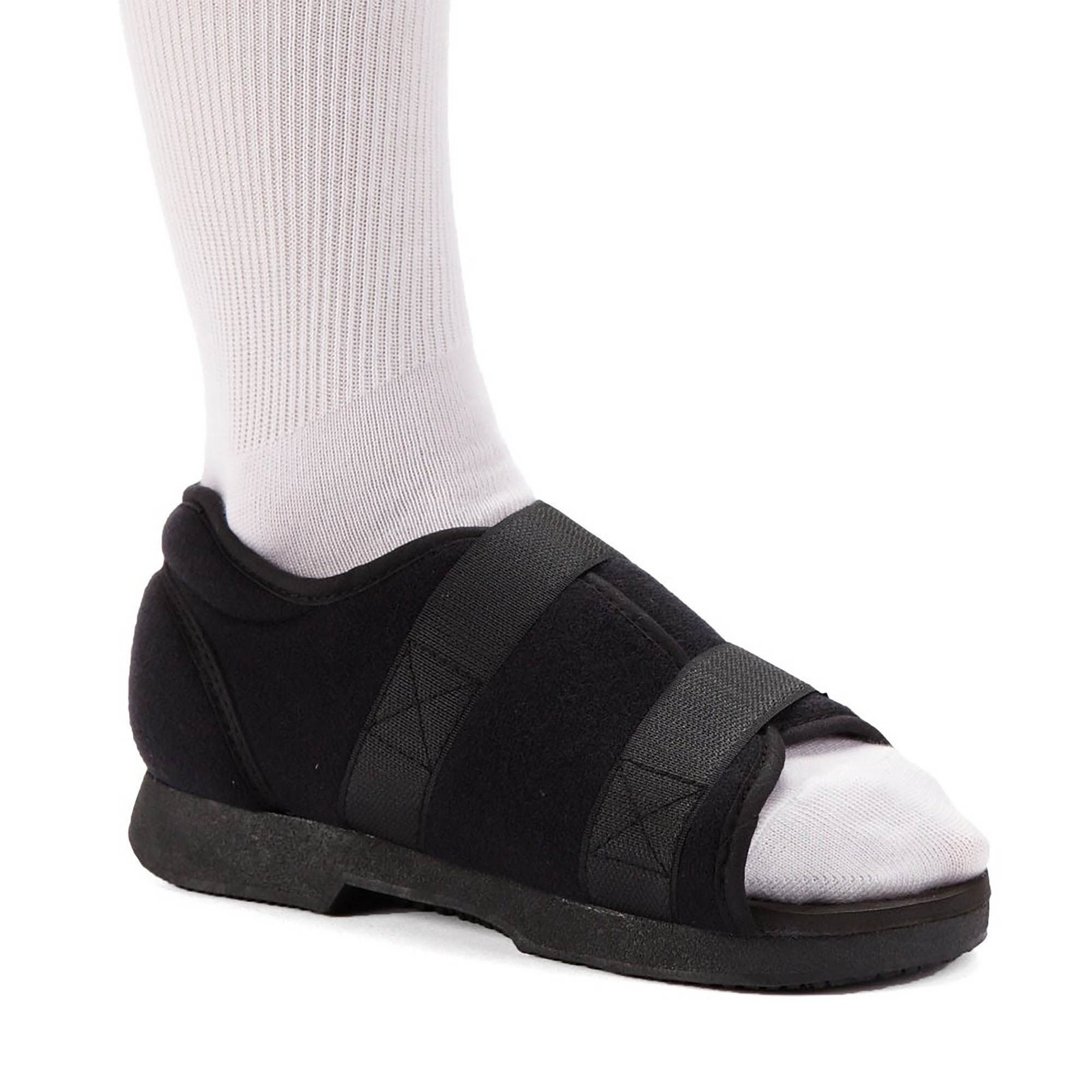 Ossur Black Soft Top Post-Op Shoe Large Hook and Loop 18017