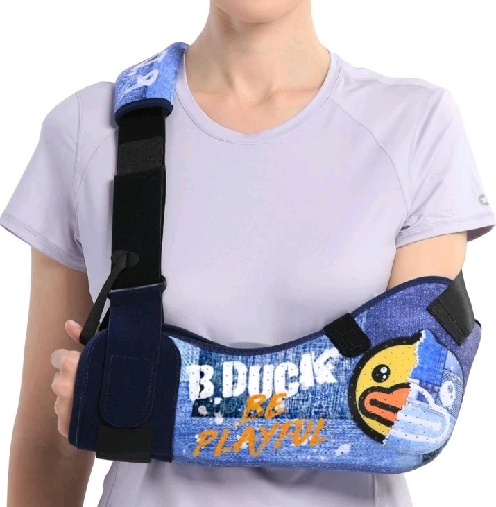 Velpeau Arm Sling Shoulder Immobilizer with Waist Strap, Sponge Filled…