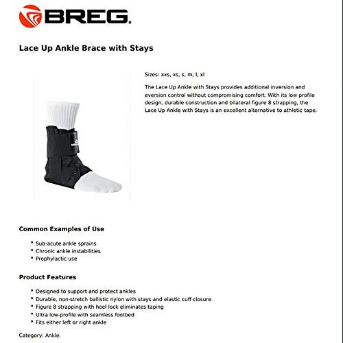 Breg Lace Up Ankle with Stays Medium