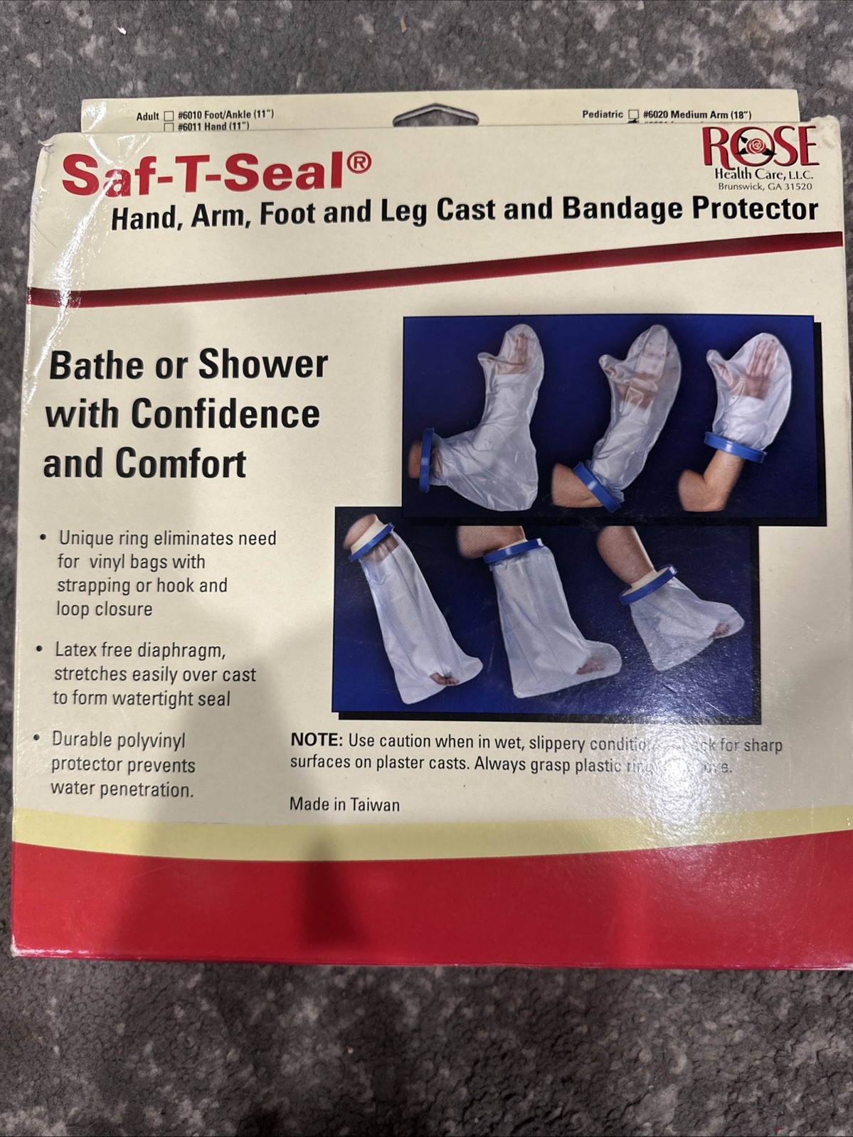 Saf-T-Seal Hand, Arm, Foot Leg Cast Bandage Protector Large Arm 22″ Pediatric