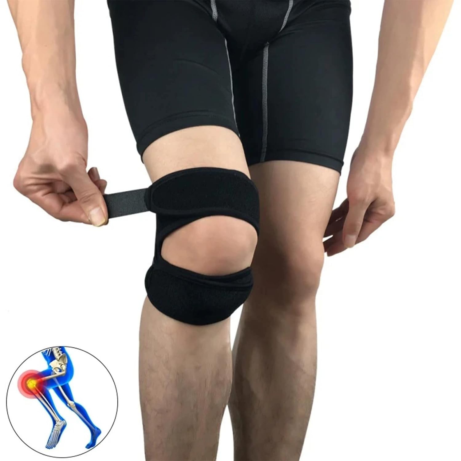 1xAdjustable Knee Support Double Strap Stabilizer Patella Tendon Arthritis Brace
