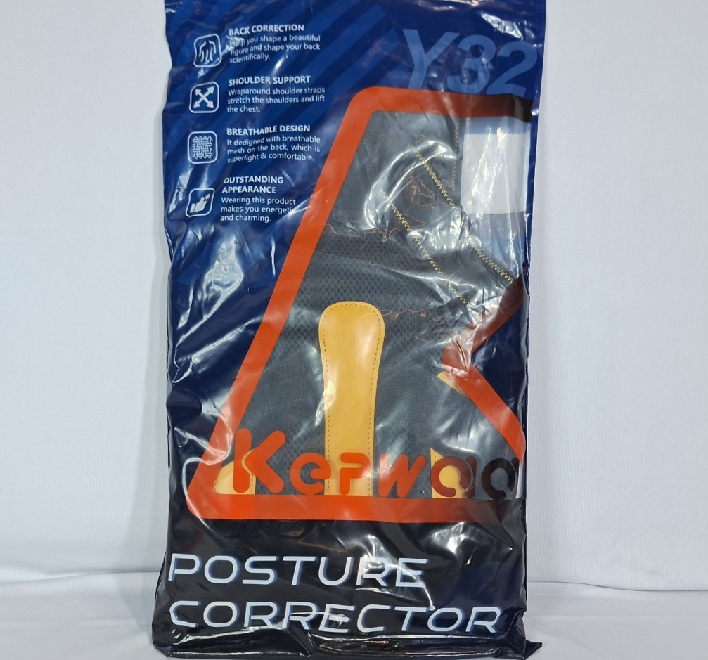 Kepwaa Back Brace Posture Corrector For Men And Women Adjustable Black Medium