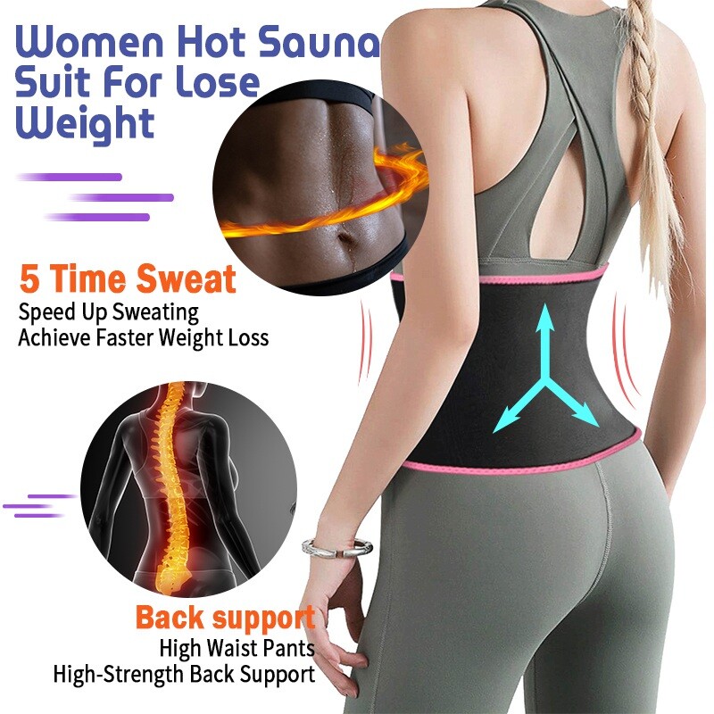 Men Waist Trainer Trimmer Sauna Cincher Sweat Belt Body Shaper Corset Fat Burner