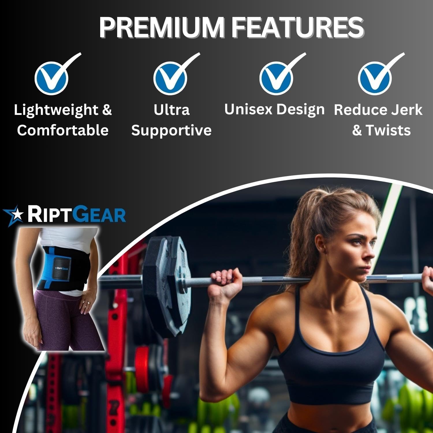 Lightweight Lower Back Support Brace for Men & Women – Perfect for Work, Lifting