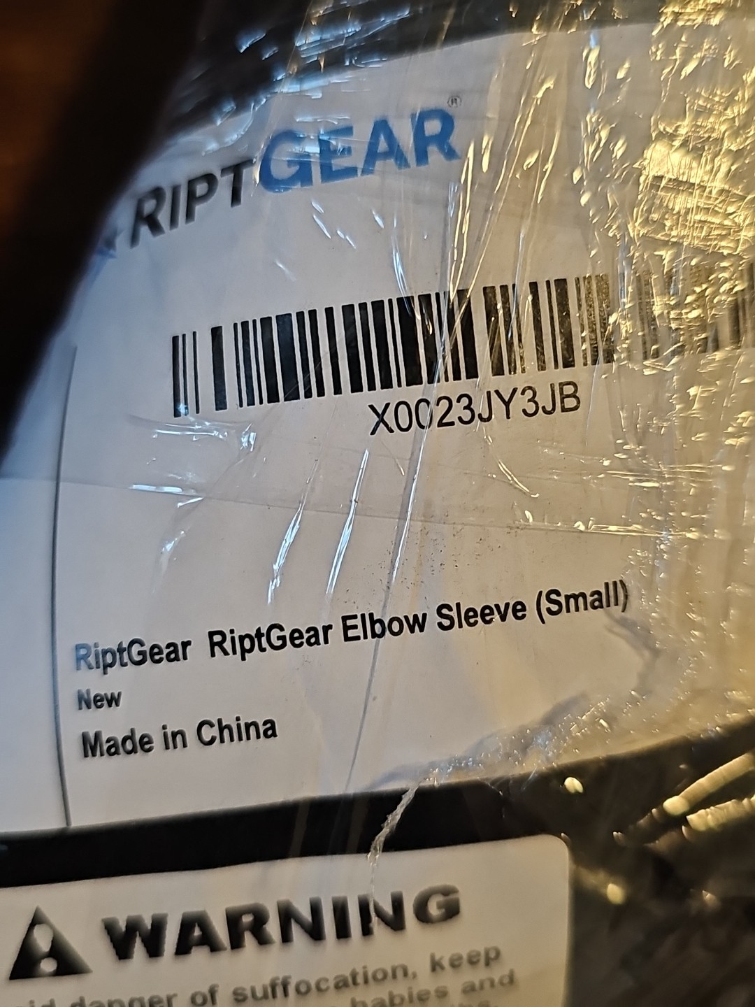 RiptGear Elbow Brace Compression Sleeve Black- Arm Sleeve – Size Small (S5)