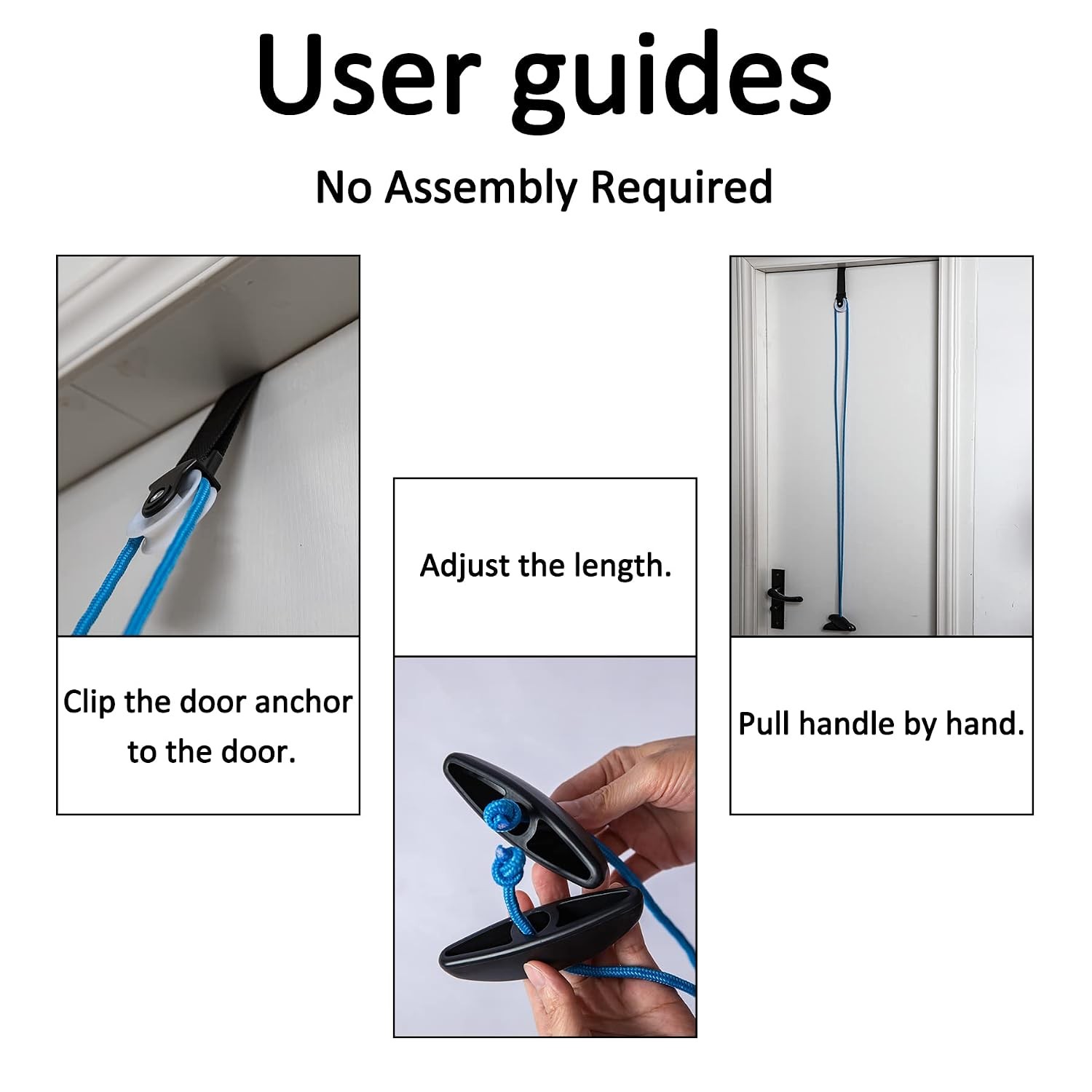 Over the Door Shoulder Pulley System Physical Therapy Equipment Blue Pulley