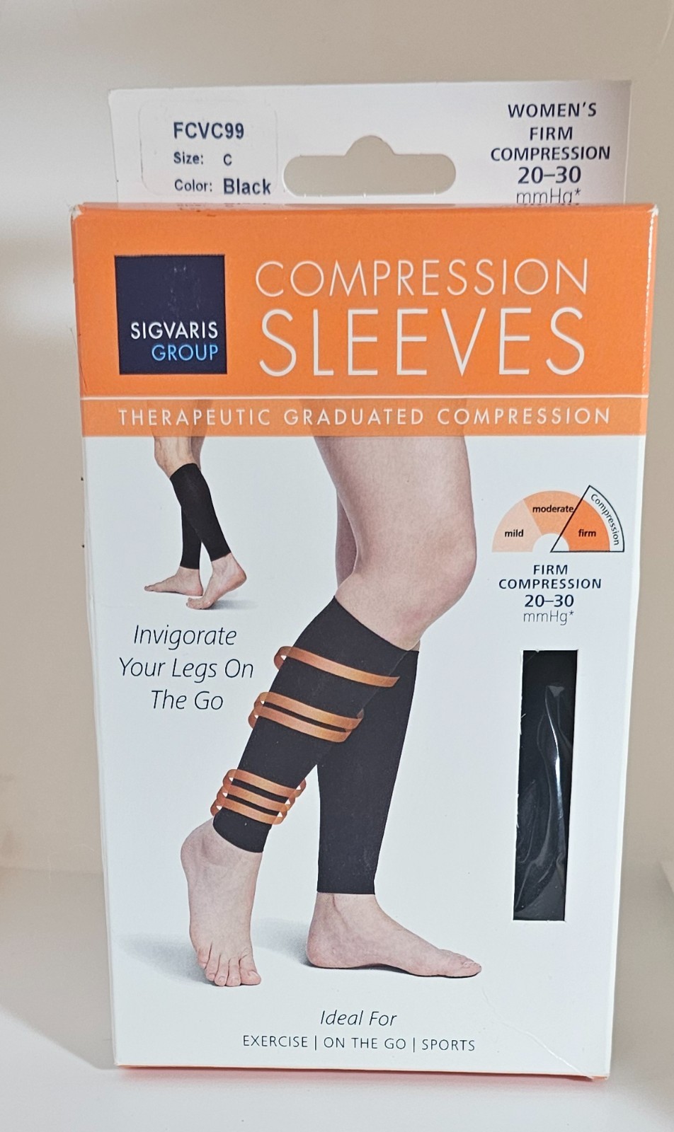 Sigvaris Athletic Performance Sleeves Unisex Calf Sleeves 20-30mmHg-Choose Size
