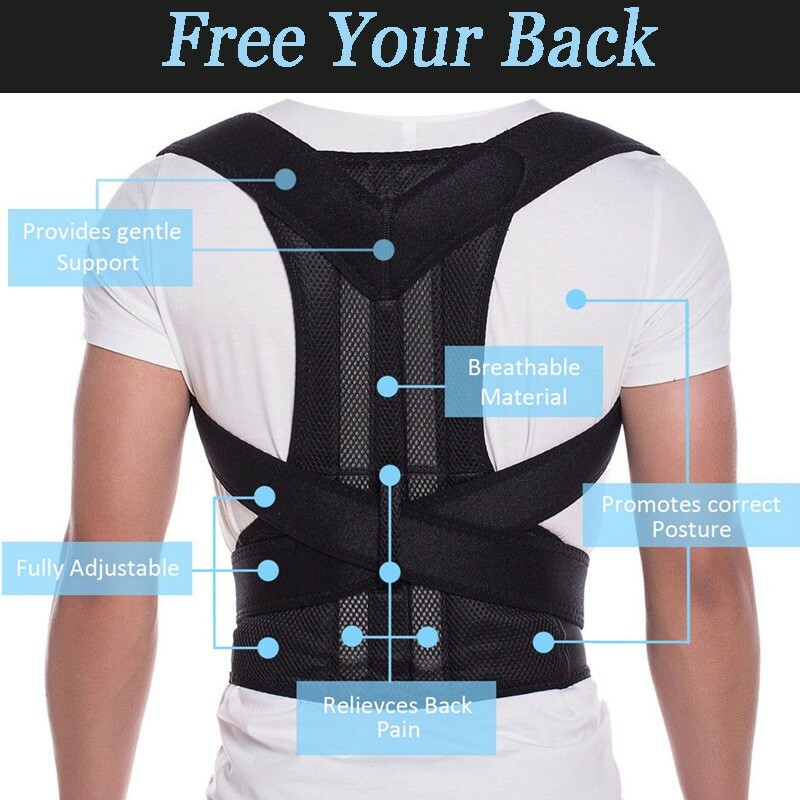Heavy Duty Lift Lumbar Lower Back Waist Support Belt Brace Suspenders for Work