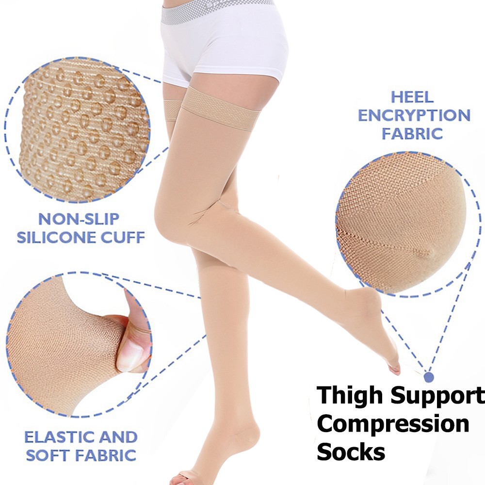 Varicose Veins Compression Graduated Support Prevent Thigh High Socks Stockings
