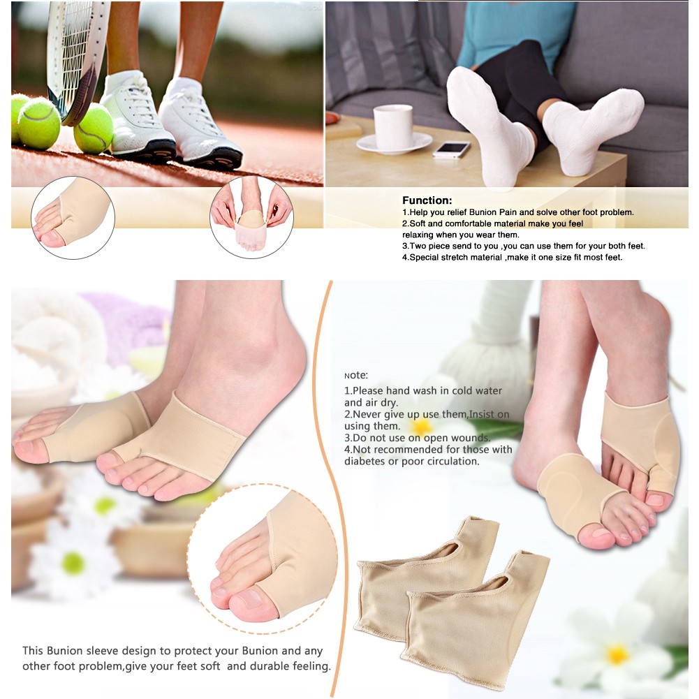 1 Pair Bunion Sleeve Protector Metatarsal Toe Pain Relief Support