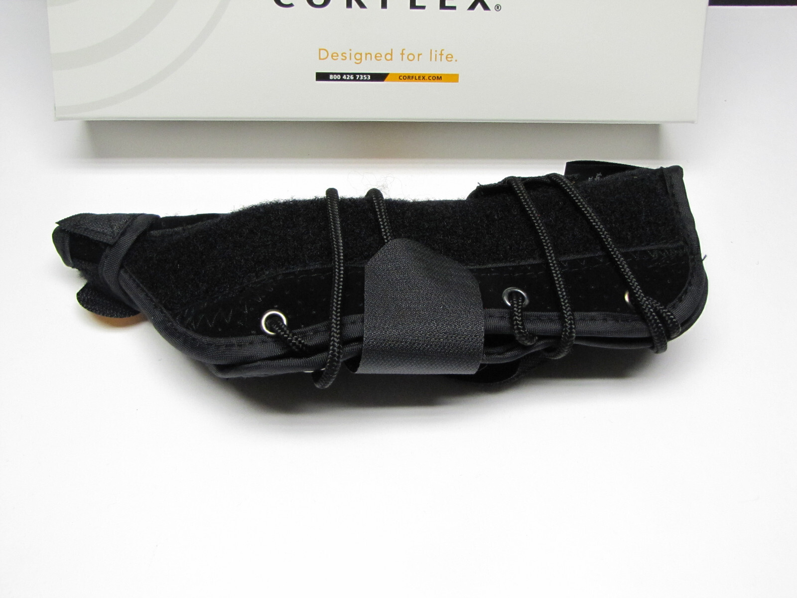 Corflex 8″ Suede Wrist Lacer Splint Brace Support w Abducted Thumb Right X-Small