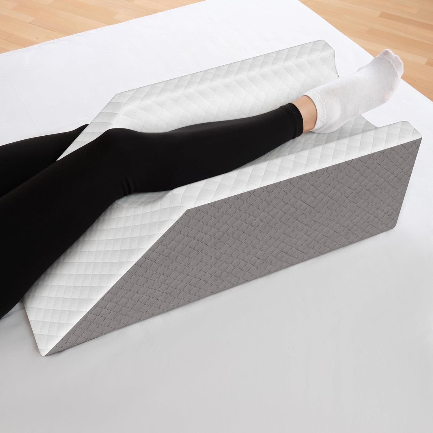 Single Leg Elevation Pillow Post Surgery Knee Ankle Support Jacquard