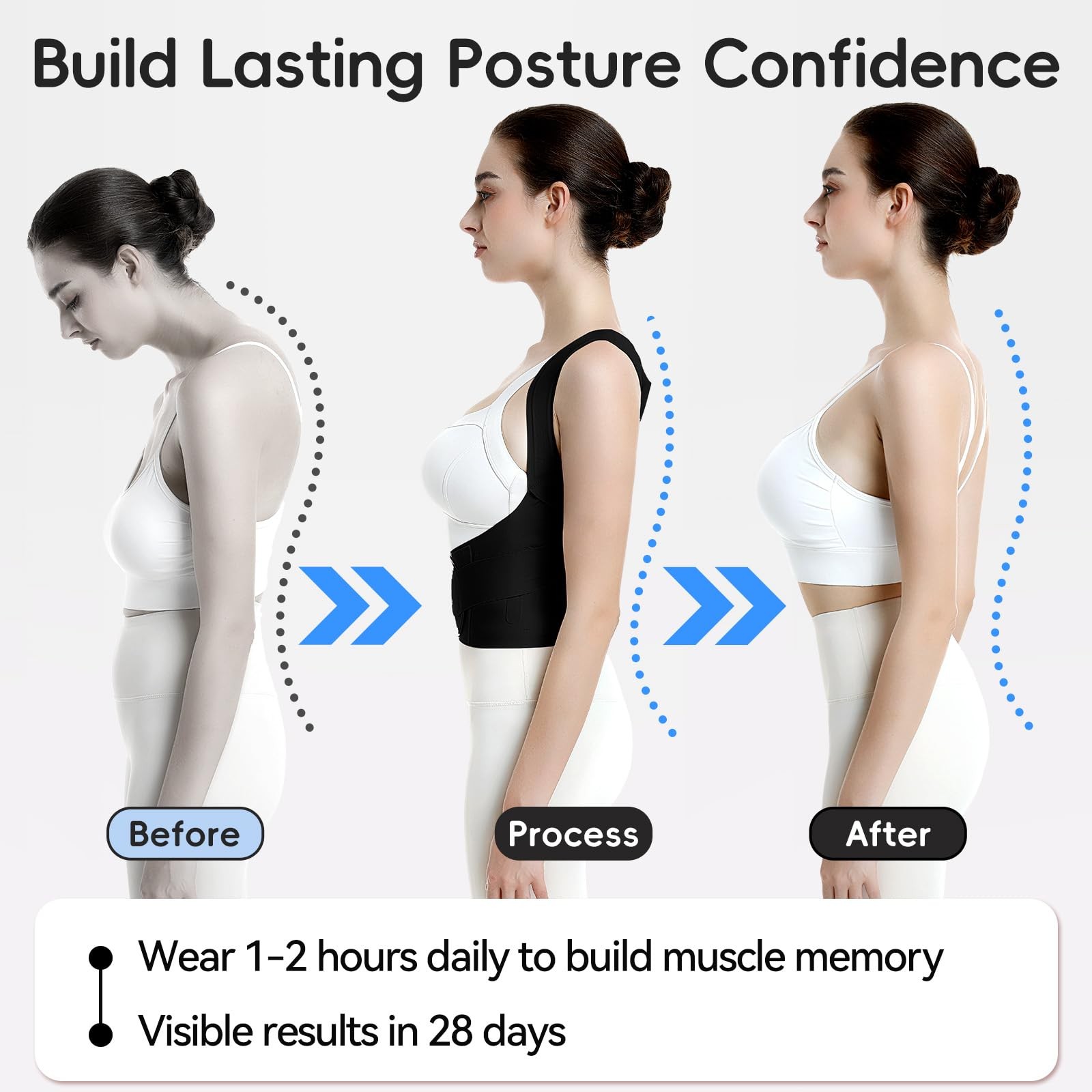 babaka Posture Corrector Black Large