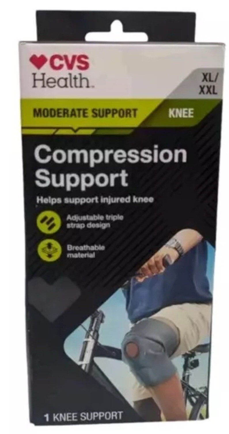 CVS Health Compression Knee Support Breathable Material Size XL/XXL