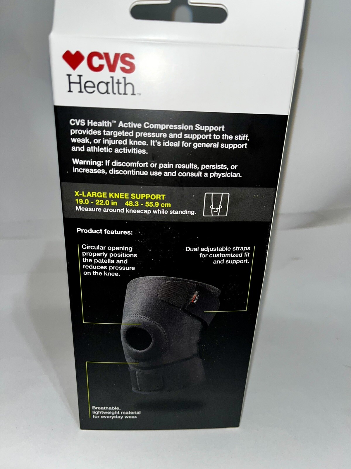 CVS Health Knee Active Compression Support Moderate Support XL Size