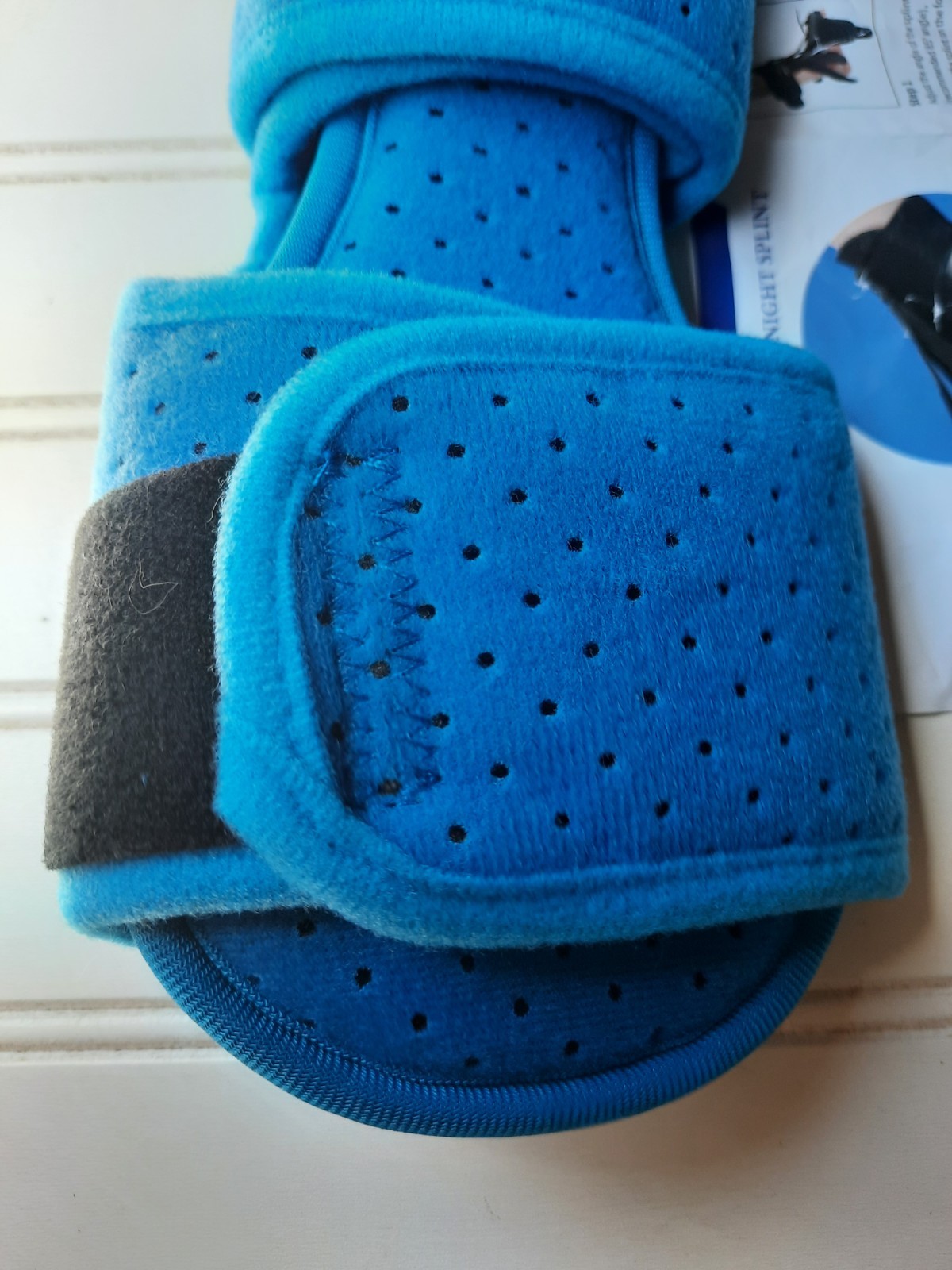 ANSUSIC Plantar Fasciitis Night Splint BLUE Unisex 3 Adjustable Straps NWOT