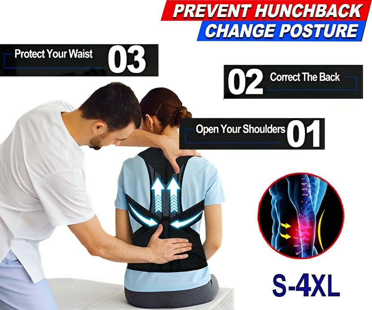 Best Posture Corrector Back Brace for Lumbar Support Upright Back Straightener