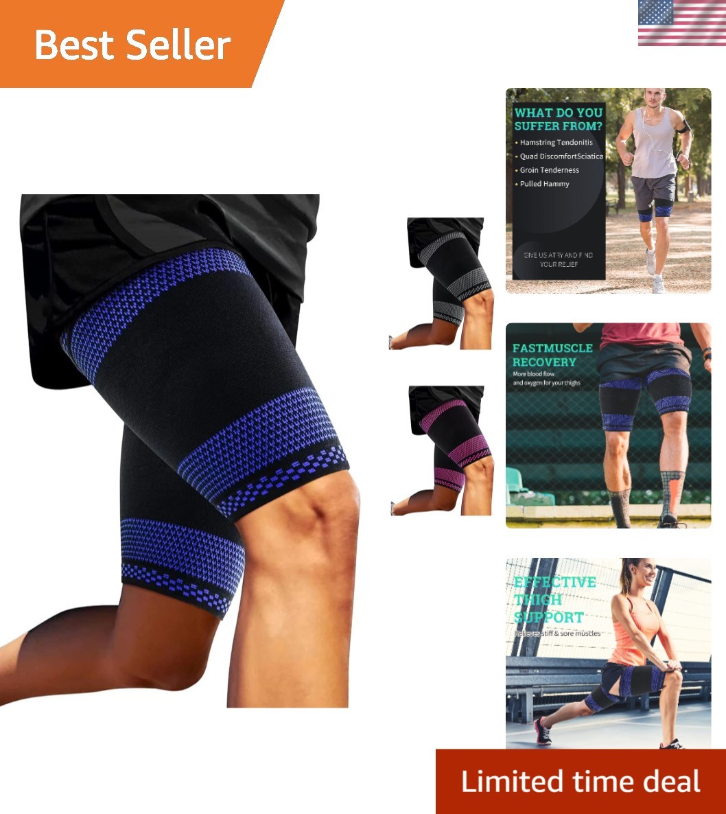 Durable & Comfortable Thigh Compression Sleeves – XX-Large for Active Lifestyles