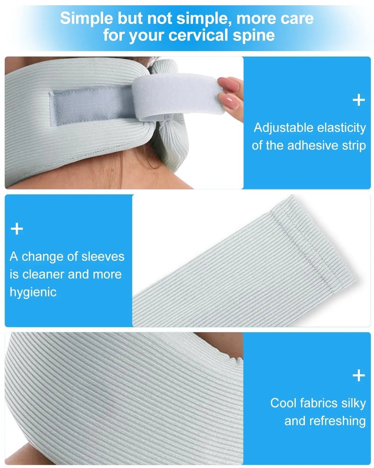 Adjustable Neck Brace Support Wrap Soft Foam Cervical Collar Neck Pain Relief