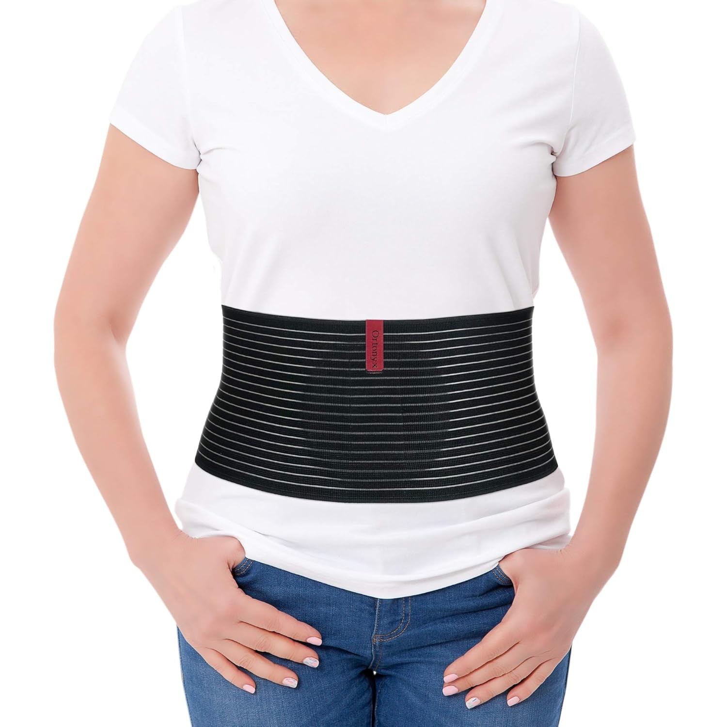Umbilical Hernia Belt Support S/M 28.3″-35.8″ Abdominal Binder Compression
