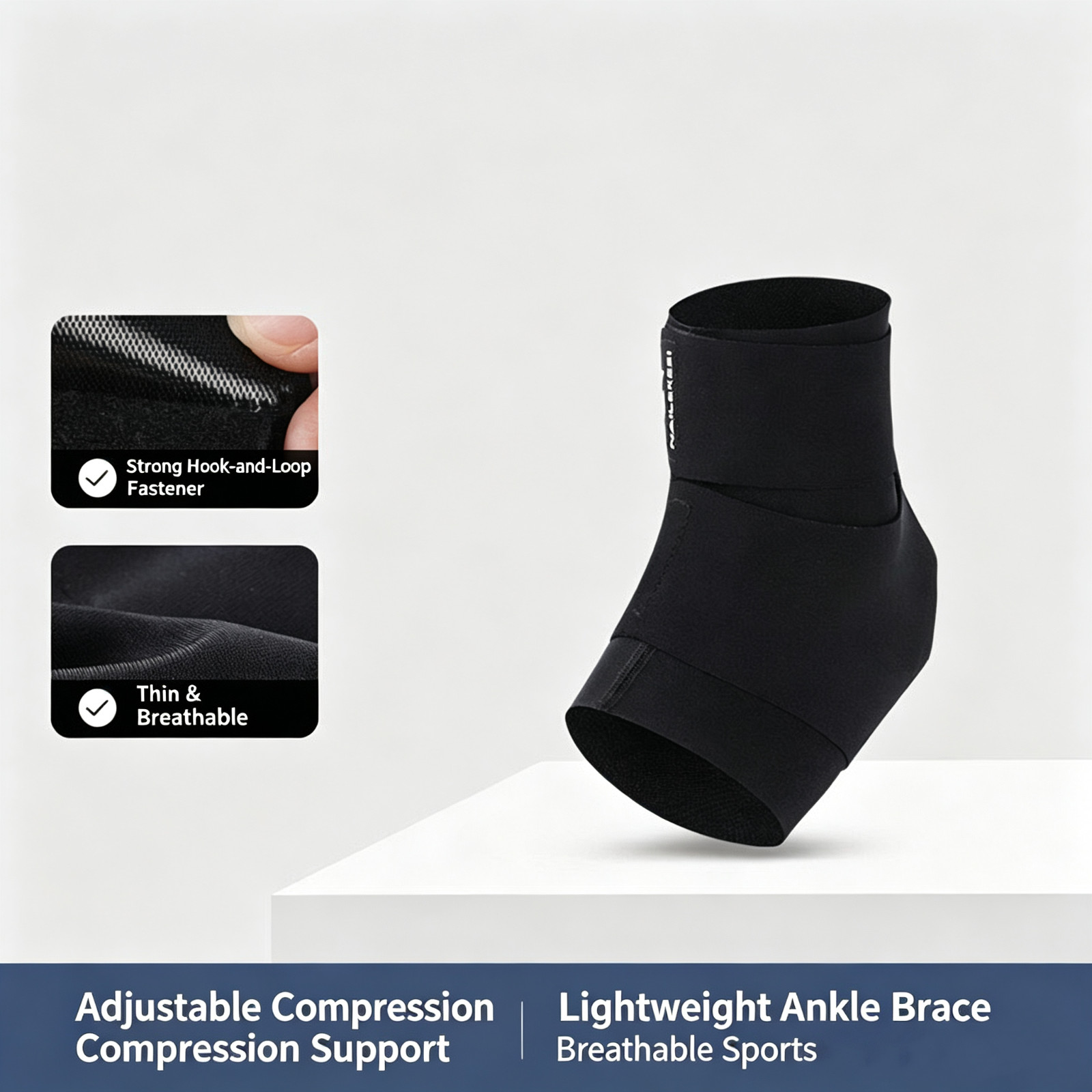 Adjustable Compression Ankle Brace Unisex Ankle Stabilizer for Sports & Ankle