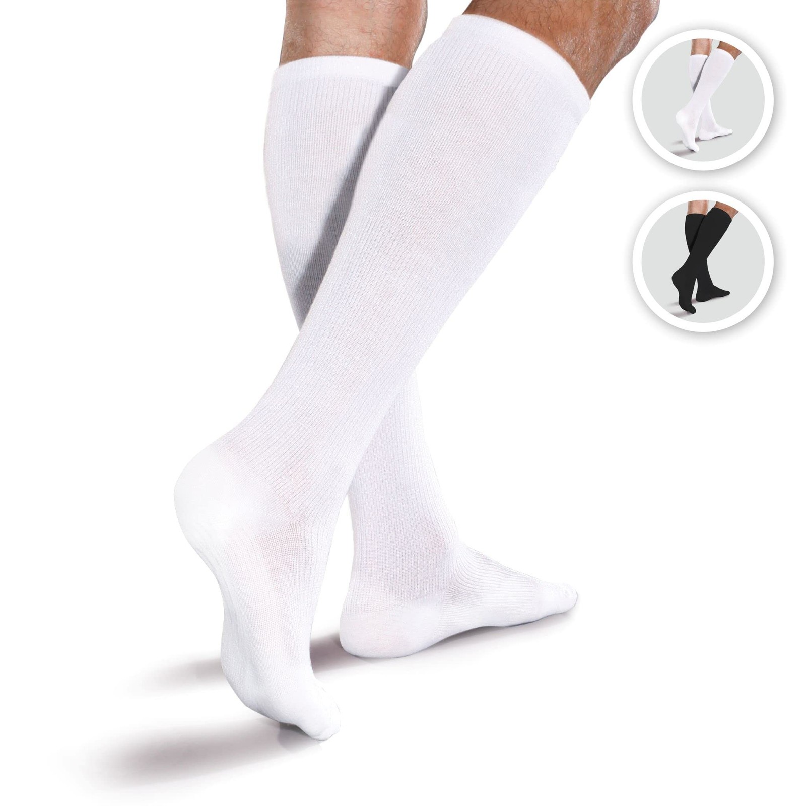 Core-Spun Cushioned 20-30mmHg Moderate Graduated Compression Support Knee Hig…