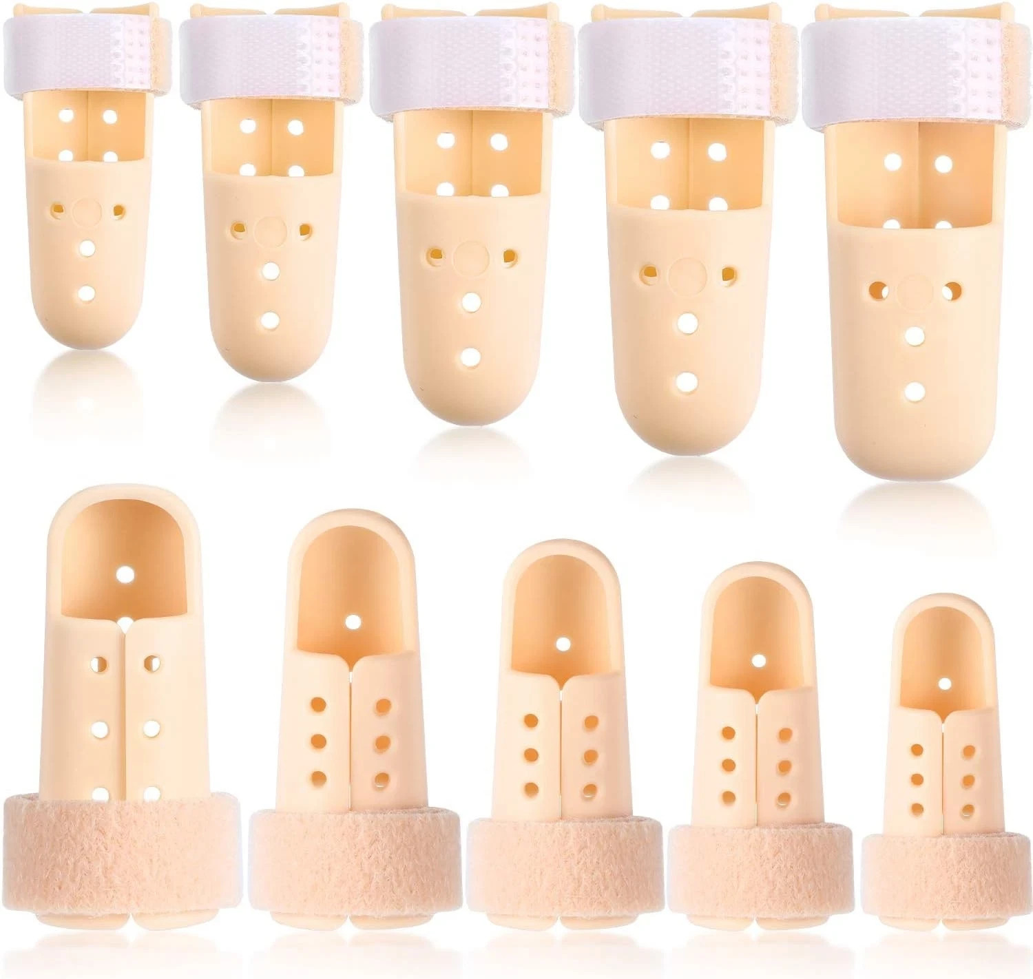 10 Pcs Mallet Finger Splint Thumb Splint, 5 Sizes Finger Support Brace Stabilize