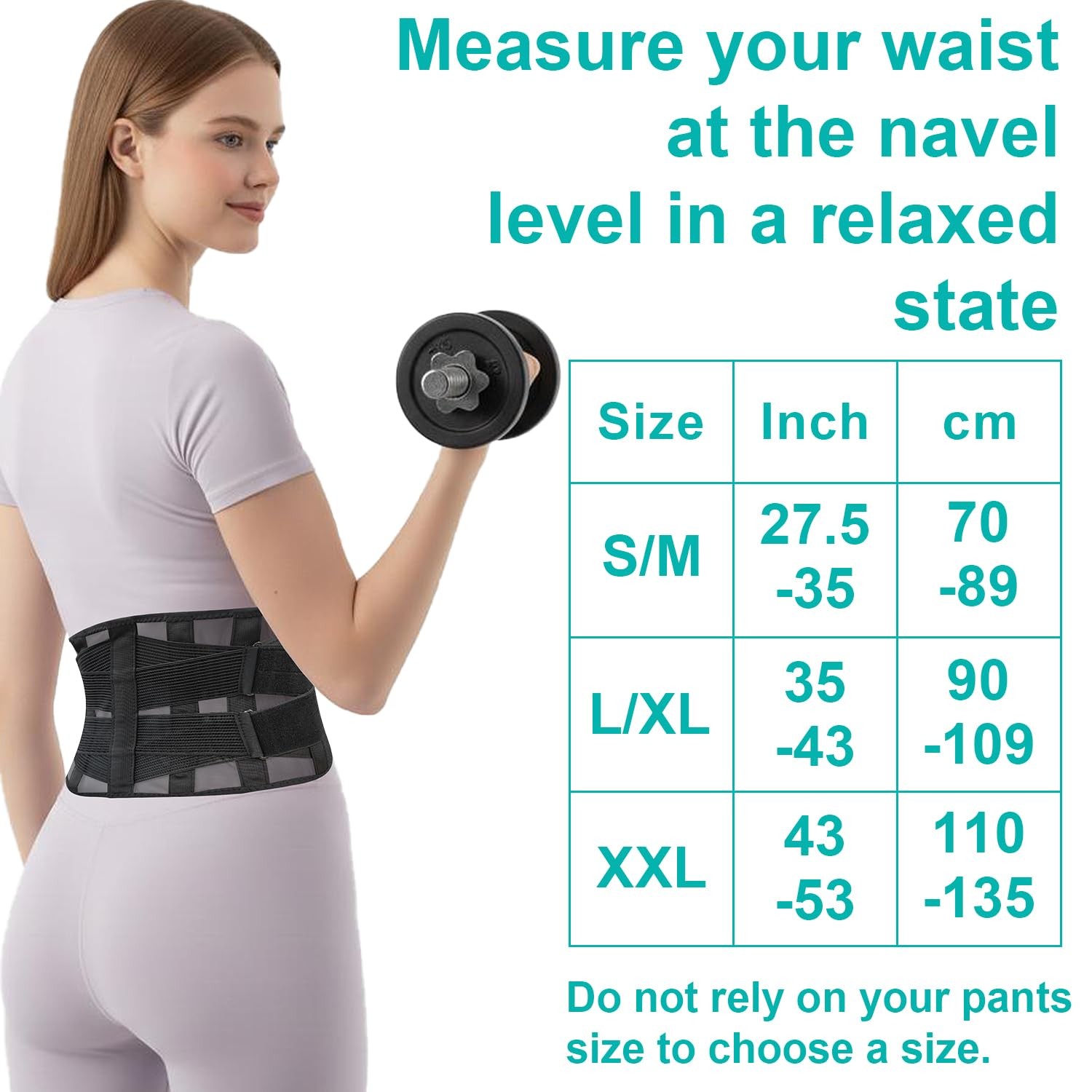 TitanGuard Ultra Thin Lumbar Support Brace for Women & Men – S/M, Black