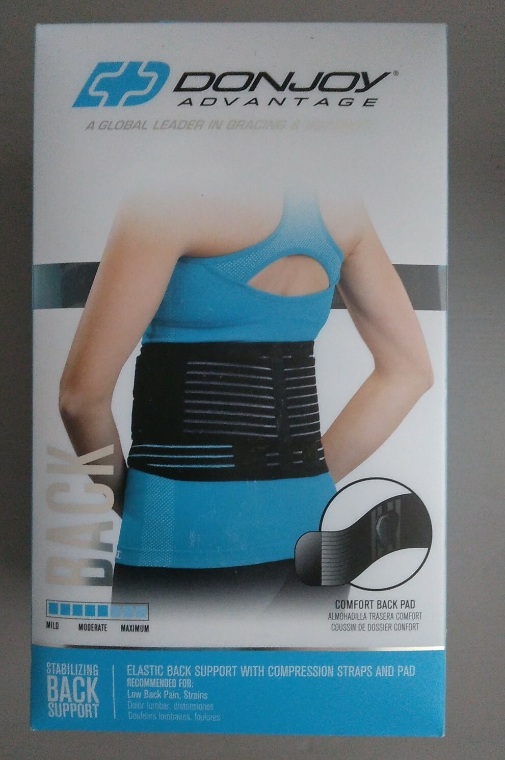 DonJoy Advantage Stabilizing Back Support – Mobility Stretch Panels, S/M