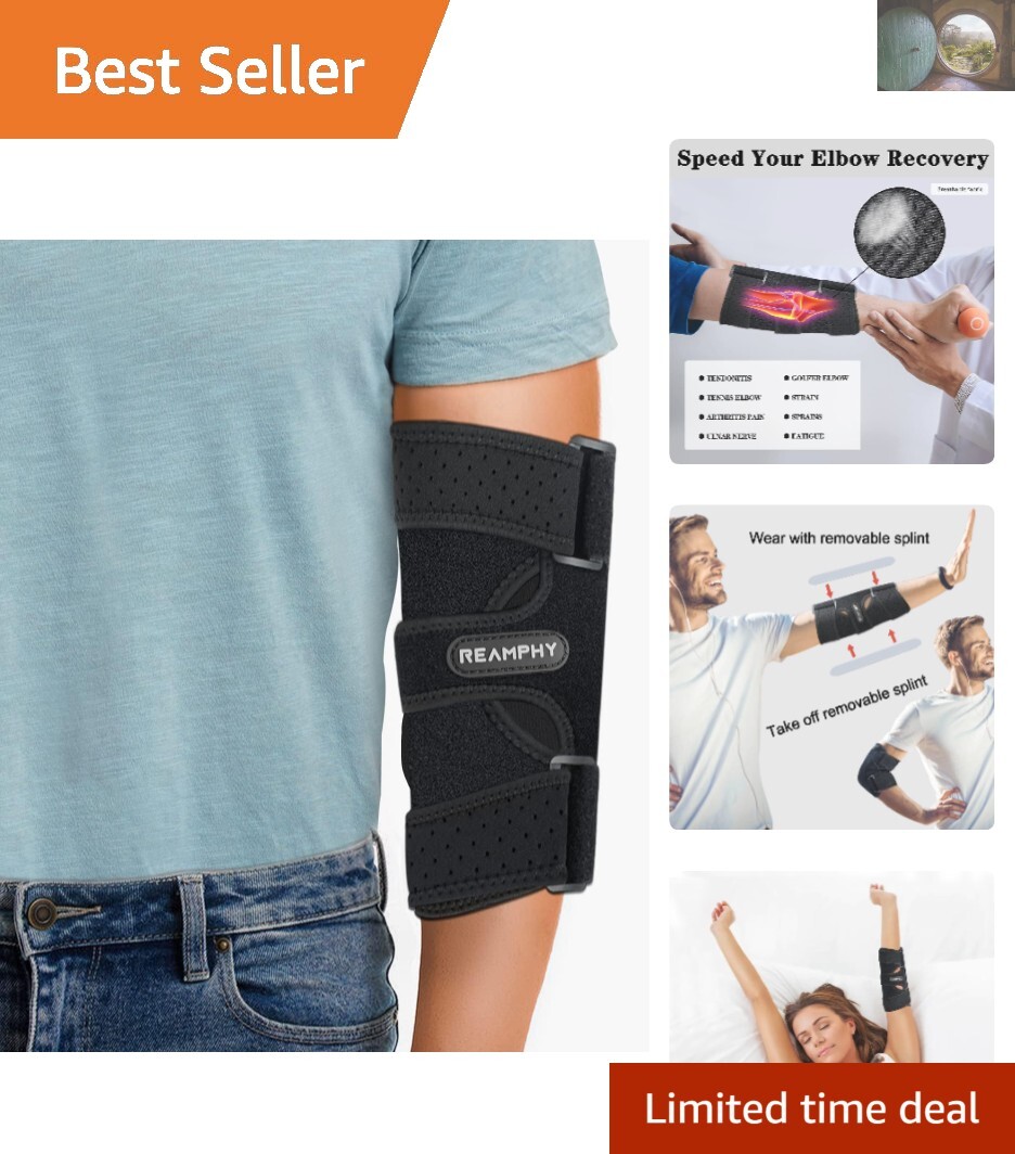 Comfortable Night Elbow Support Splint for Tendonitis & Sports – Unisex Design