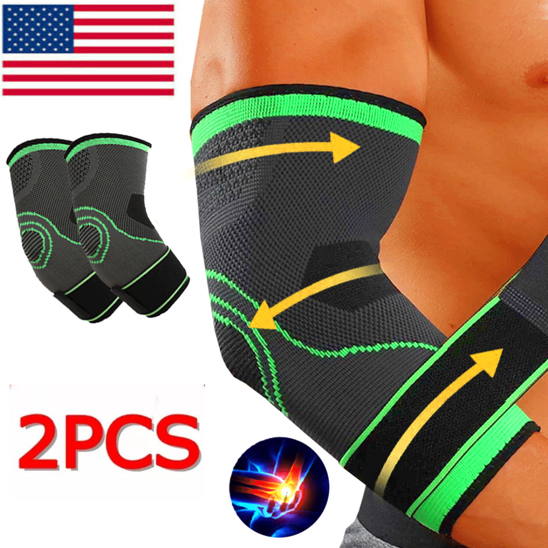 2Pcs Coderas de Compresion para Deportes Elbow Support Protector Brace Sleeve Me