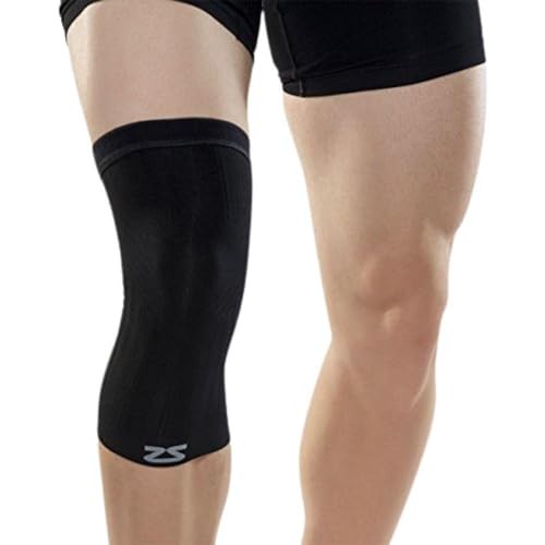 Compression Knee Sleeve – Knee Brace to Relieve Knee Medium Midnight Black