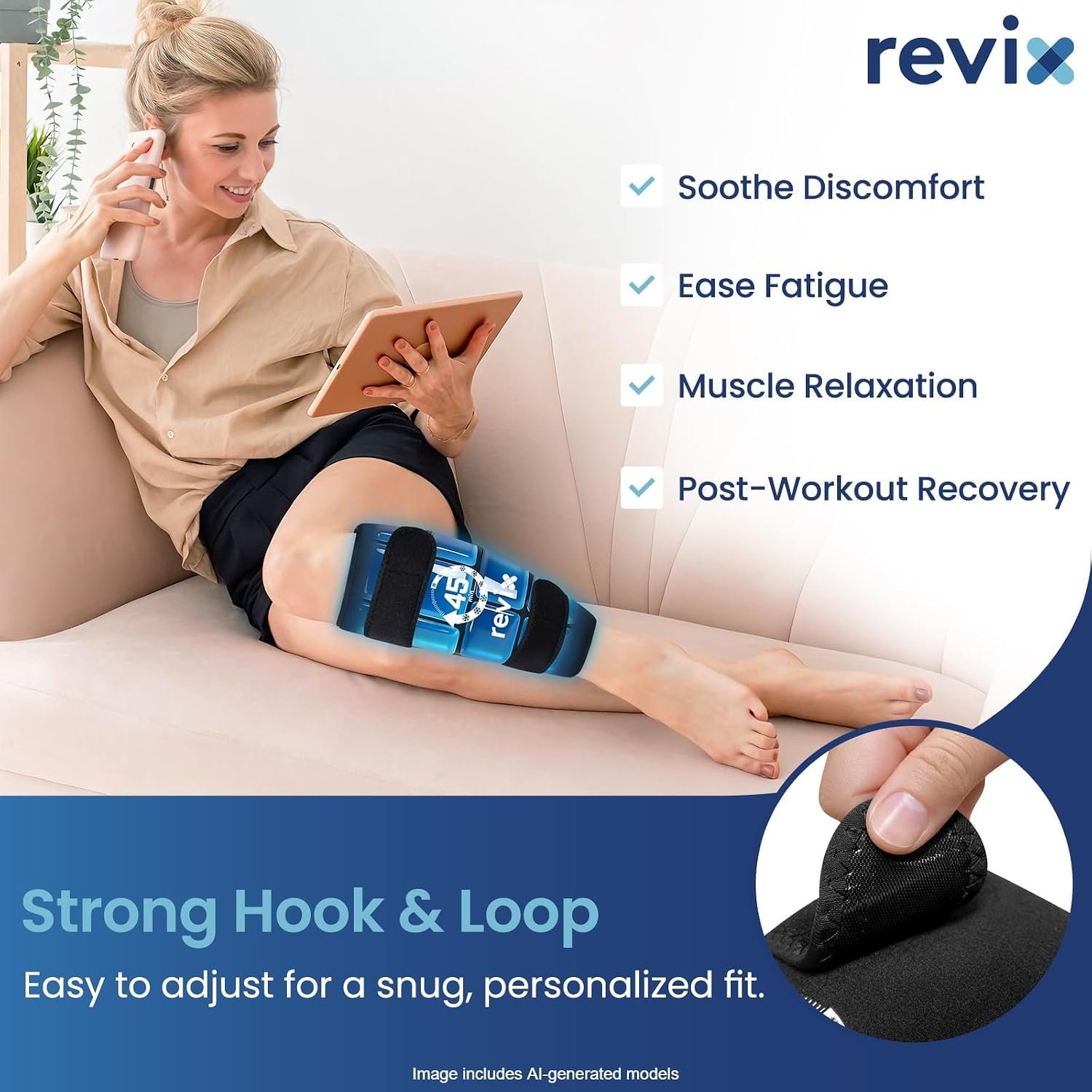 45-Min Long Lasting Ice Pack for Shin Splints Leg Calf Recovery Compression