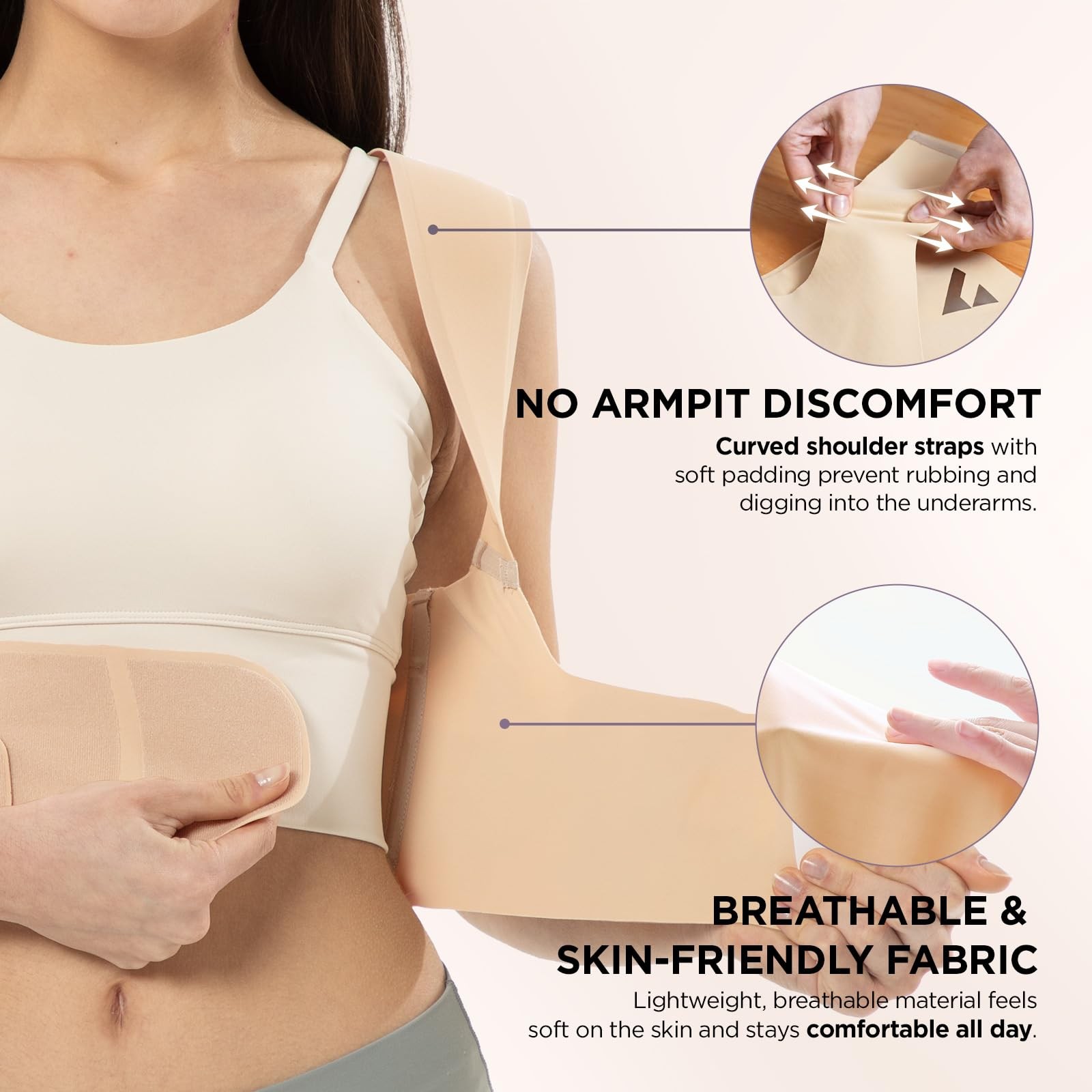 Adjustable Posture Corrector for Women Invisible Under Clothes Comfortable B…
