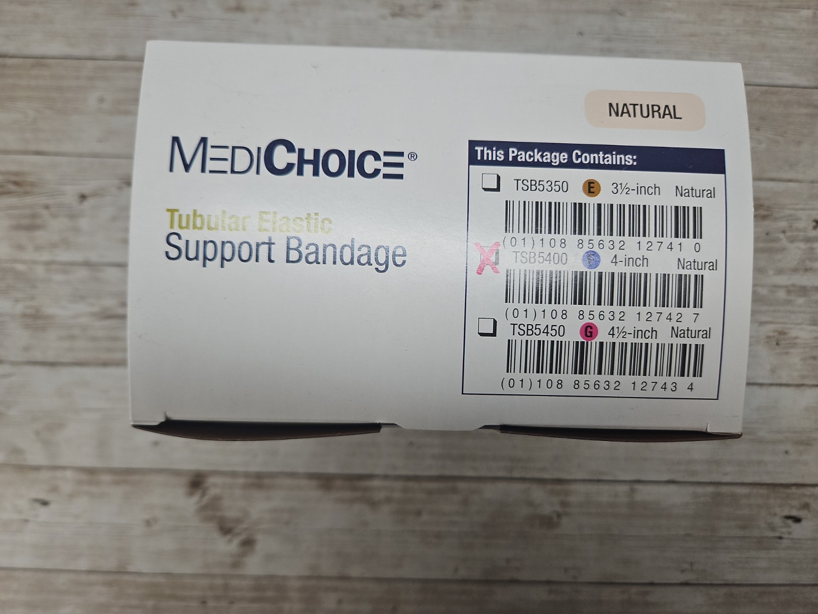 MediChoice Tubular Elastic Support Bandage Natural Size F 4 In x 11 yds MADE USA