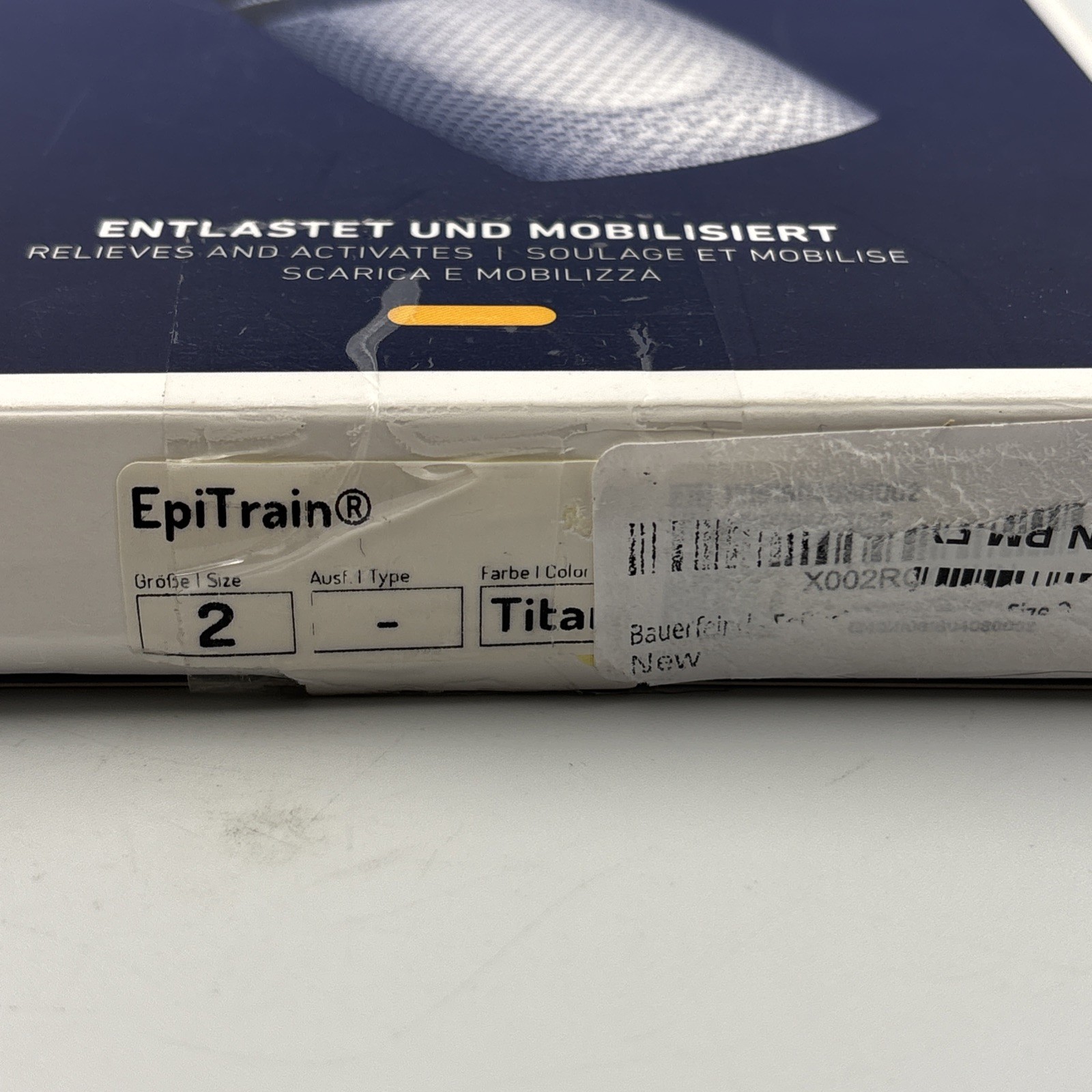 EPITRAIN ELBOW BRACE White/blue SIZE 2 BAUERFEIND made In Germany New Open Box