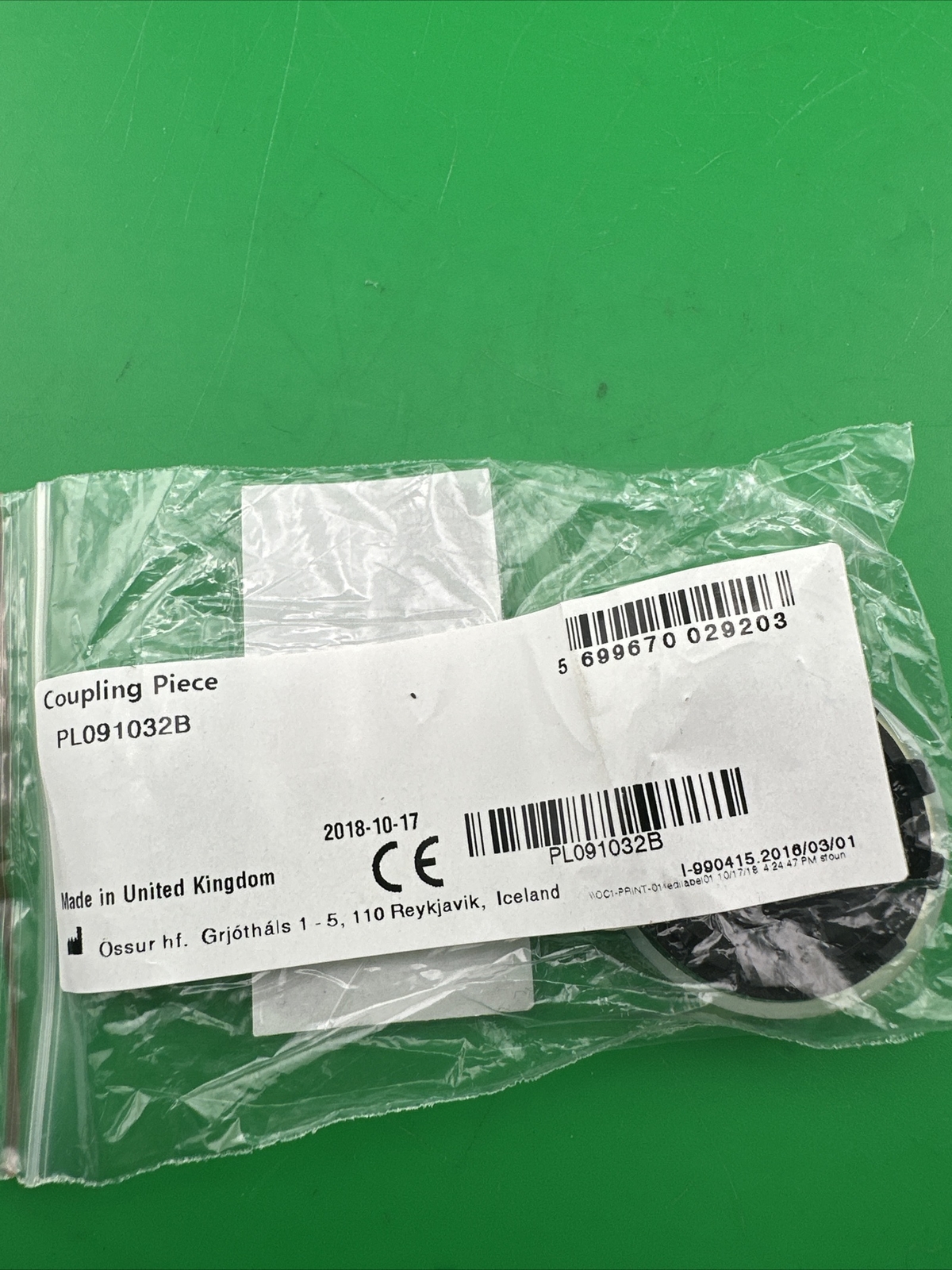 Ossur Touch Bionics Myoelectric Prosthetic Hand Coupling Piece. New