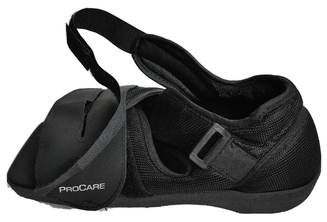 ProCare Squared Toe Post Operation Shoe Black Size Medium