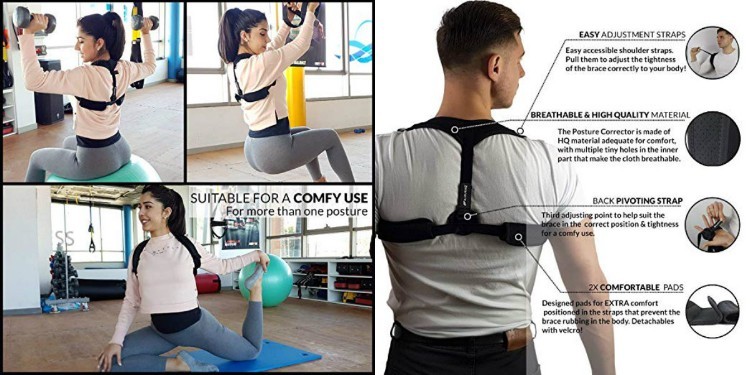 POSTURE CORRECTOR Shoulder Corrector Neck Back Comfortable Alignment PAIN RELIEF