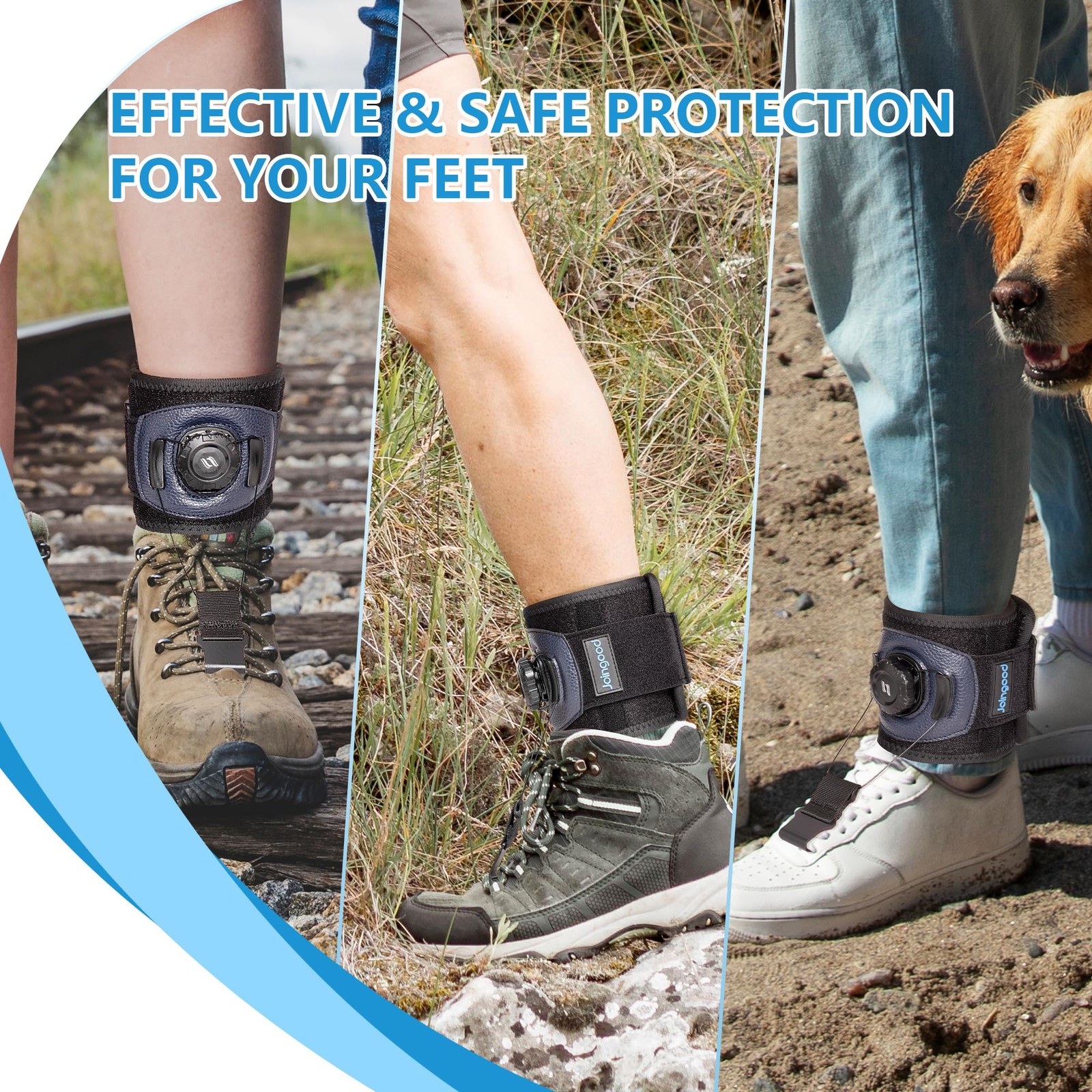 AFO Foot Drop Brace for Walking with Shoes, Drop Foot Brace with Reel-Adjust Dor