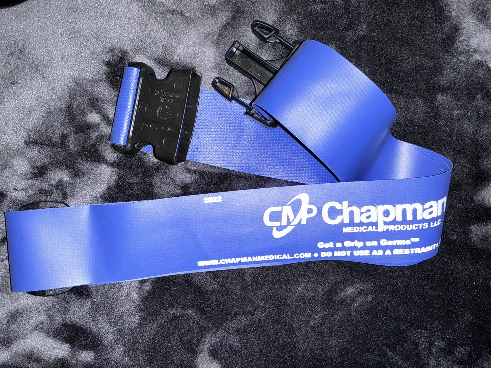 Chapman Medical Products Cleanable Gait Belt with Tri-Glide Dark Navy Blue Viny